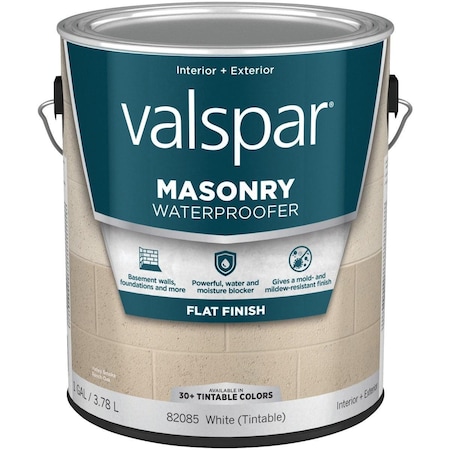 Valspar White Latex Masonry Waterproofer, 1 Gal. 024.0082085.007